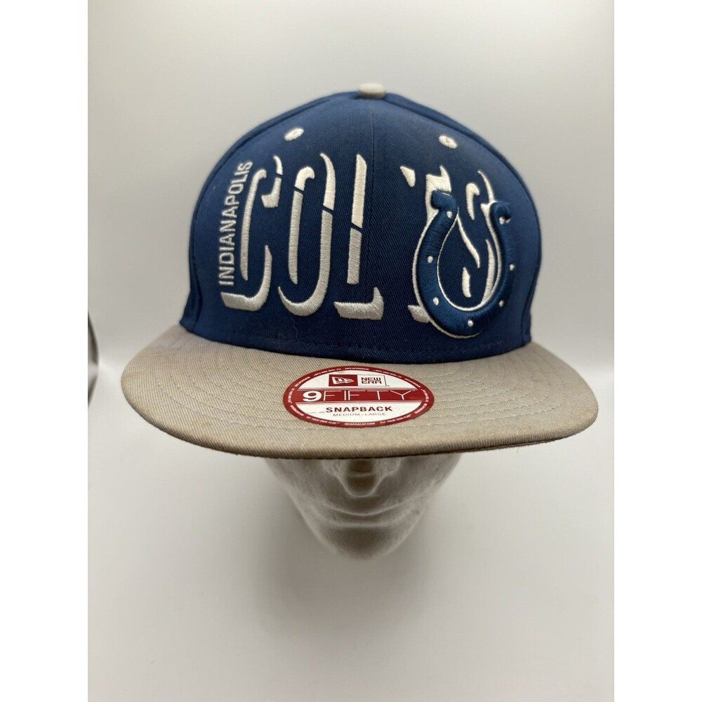 Indianapolis Colts New Era Hat NFL Blue 9Fifty Snapback Medium Large